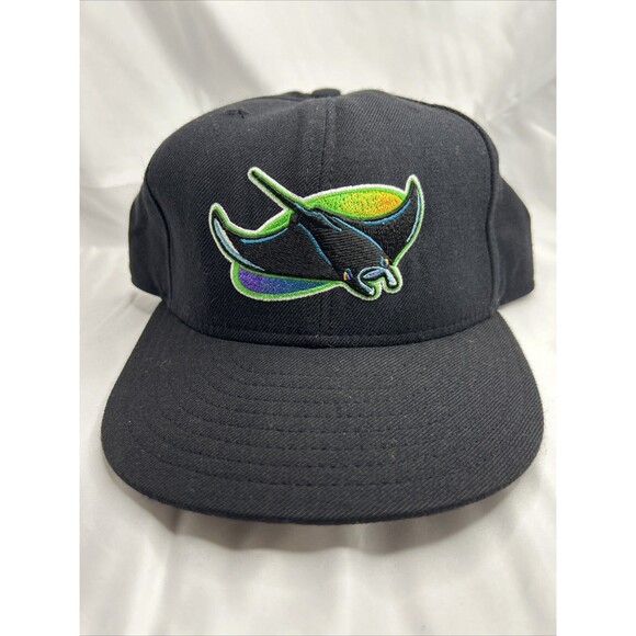 New Era Other - Tampa Bay Devil Rays Hat New Era Fitted 7 3/8 Cap Black Baseball Hat USA VTG